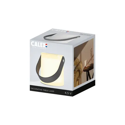 Calex Stedo Glazen Tafellamp - 2 stuks - Op Batterijen - Warm Licht