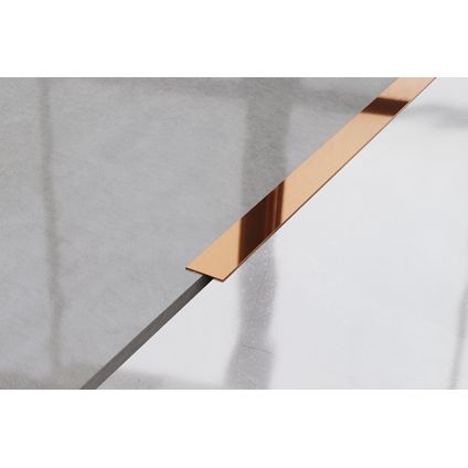 Bandeau décoratif en acier inoxydable Ilcom I 2cm x 244cm - couleur cuivre poli
