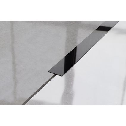 Bandeau décoratif en acier inoxydable Ilcom I 2.8cm x 244cm - couleur noir poli
