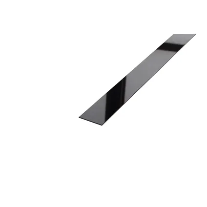 Bandeau décoratif en acier inoxydable Ilcom I 2.8cm x 244cm - couleur noir poli 2
