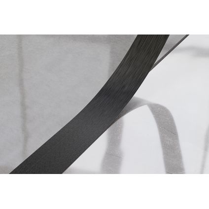 Bandeau décoratif en acier inoxydable Ilcom I 3.8cm x 244cm - couleur noir satiné