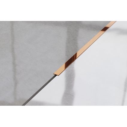 Bandeau décoratif en acier inoxydable Ilcom I 1cm x 244cm - couleur cuivre poli