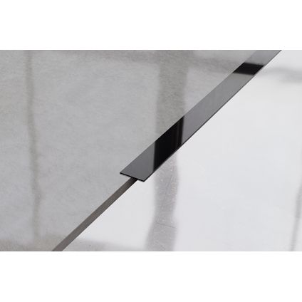 Bandeau décoratif en acier inoxydable Ilcom I 2cm x 90cm - couleur noir poli