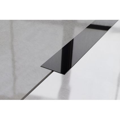 Bandeau décoratif en acier inoxydable Ilcom I 5cm x 244cm - couleur noir poli