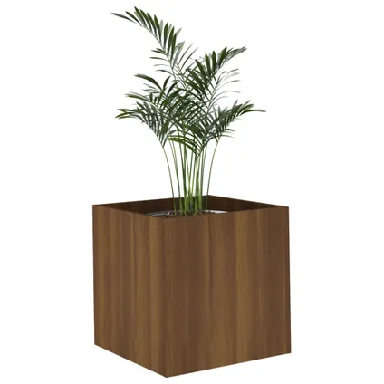 vidaXL - Bewerkt hout - Plantenbak 40x40x40 cm bewerkt hout - TLS820501 2
