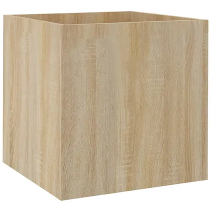 vidaXL - Bewerkt hout - Plantenbak 40x40x40 cm bewerkt hout sonoma - TLS808795 2