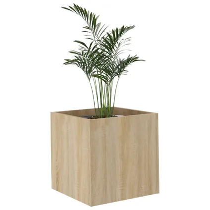 vidaXL - Bewerkt hout - Plantenbak 40x40x40 cm bewerkt hout sonoma - TLS808795 4