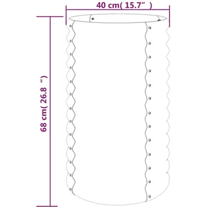 vidaXL - Staal - Plantenbak 40x40x68 cm gepoedercoat staal - TLS318851 5
