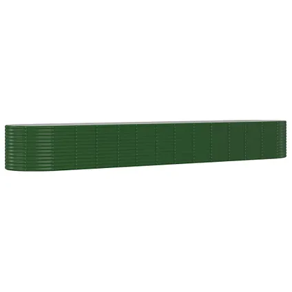 vidaXL - Staal - Plantenbak 554x100x68 cm gepoedercoat staal groen - TLS319083 2
