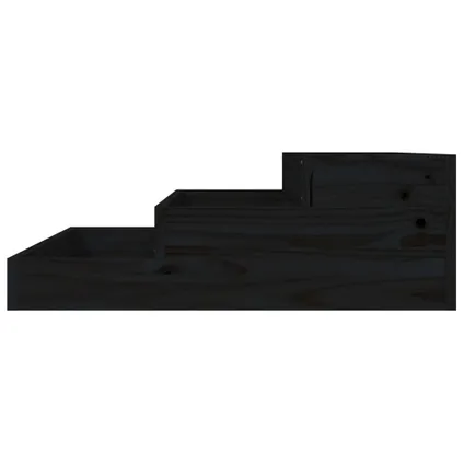 vidaXL - Hout - Plantenbak 78x78x27 cm massief grenenhout zwart - TLS823910 5