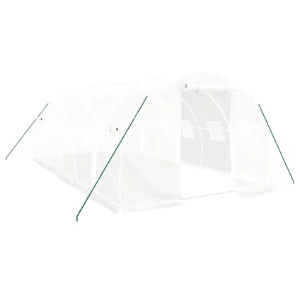 vidaXL - Polyetheen - Tuinkas met stalen frame 18 m² 6x3x2 m wit - TLS318805 2