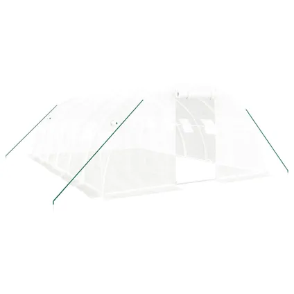 vidaXL - Polyetheen - Tuinkas met stalen frame 24 m² 6x4x2 m wit - TLS318807 2