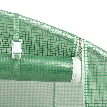 The Living Store - Polyéthylène - Serre avec cadre en acier vert 12 m² 4x3x2 m - TLS318803 8