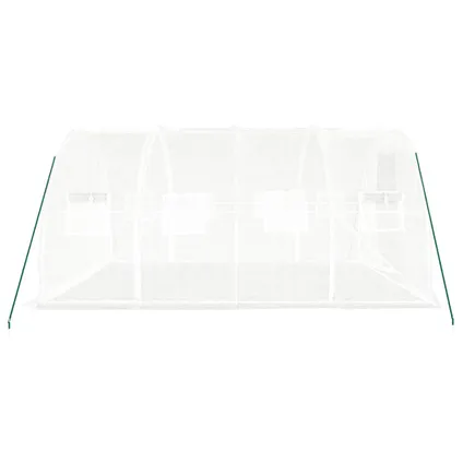 The Living Store - Polyéthylène - Serre avec cadre en acier blanc 12 m² 4x3x2 m - TLS318805 5