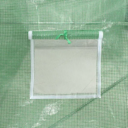 vidaXL - Polyetheen - Tuinkas met stalen frame 70 m² 14x5x2,3 m groen - TLS318808 10