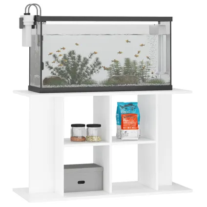 vidaXL Support pour aquarium blanc 100x40x60 cm bois d'ingénierie 3