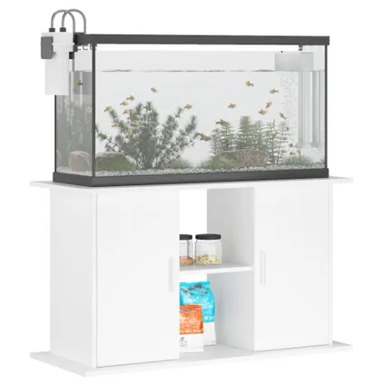 vidaXL Support pour aquarium blanc 101x41x58 cm bois d'ingénierie 3