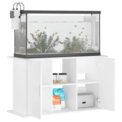 vidaXL Support pour aquarium blanc 101x41x58 cm bois d'ingénierie 4