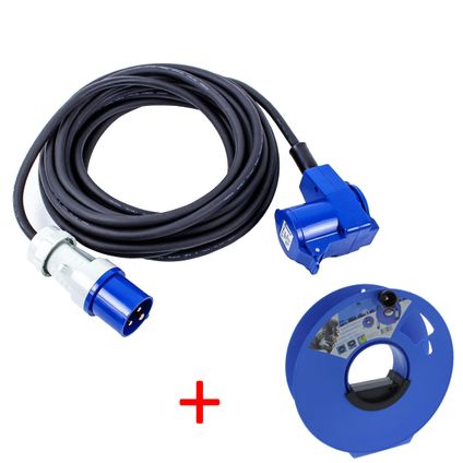 Vrijbuiter CEE câble d'extension extra 230V connexion + bobine - 20 mtr - 3 x 2.5mm² - Neoprene