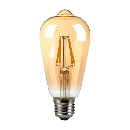 V-TAC VT-1964-N 10 Set E27 LED Lampen - Amber - ST64 - IP20 - 4W - 350 Lumen - 2200K 2