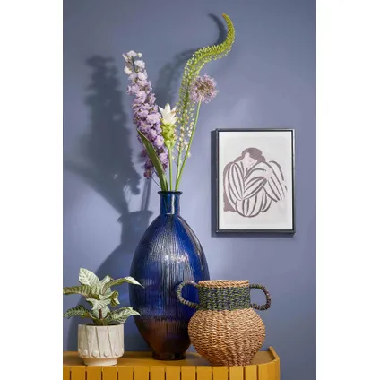 Vase Mica Decorations Firenza - 29x29x59 cm - Bleu foncé 5