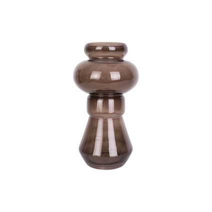Present Time - Vase Morgana Glass Medium - Marron chocolat