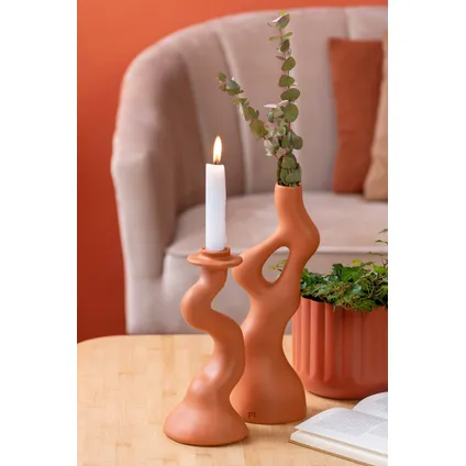 Present Time - Vase Organic Swirls - Orange brûlée 5