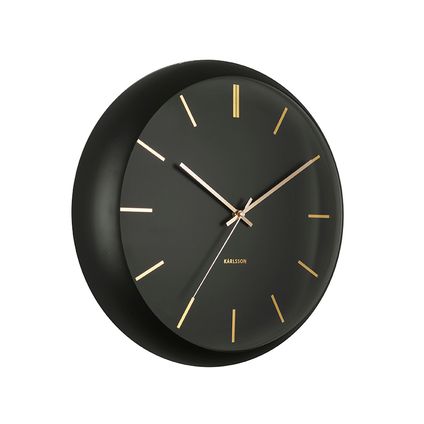 Karlsson - Horloge Murale Globe - Noir