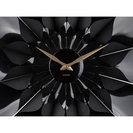 Karlsson - Horloge Murale Fleur - Noir 4