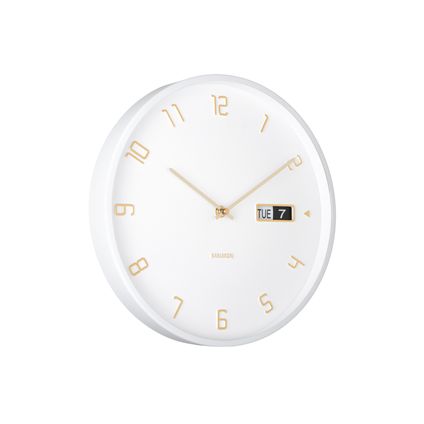 Karlsson - Horloge Murale Data Flip - Blanc