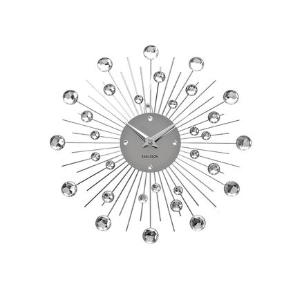 Karlsson - Horloge Murale Sunburst Medium - Argent
