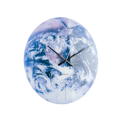 Karlsson - Horloge Murale Terre - Bleu 2