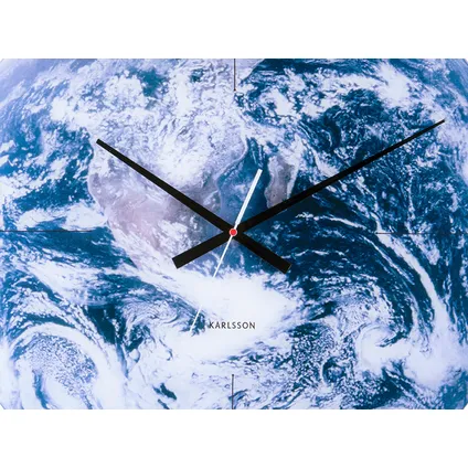 Karlsson - Horloge Murale Terre - Bleu 4