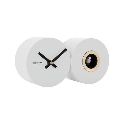 Karlsson - Horloge Murale Duo Coucou - Blanc