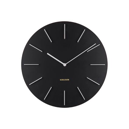 Karlsson - Horloge Murale Discrète - Noir