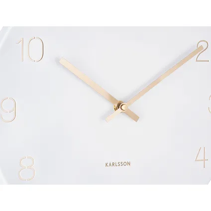 Karlsson - Horloge Murale Charme Chiffres Gravés Petit - Blanc 4