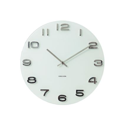 Karlsson - Horloge Murale Vintage Ronde - Blanc