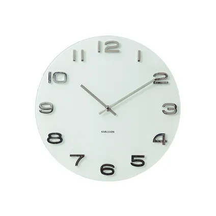 Karlsson - Horloge Murale Vintage Ronde - Blanc
