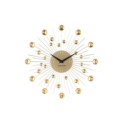 Karlsson - Horloge Murale Sunburst Medium - Or