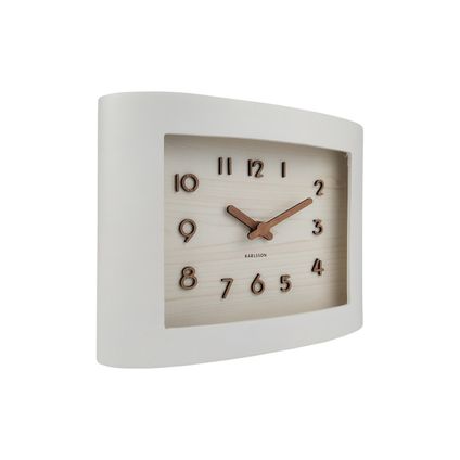 Karlsson - Horloge Murale Sole Carrée - Blanc