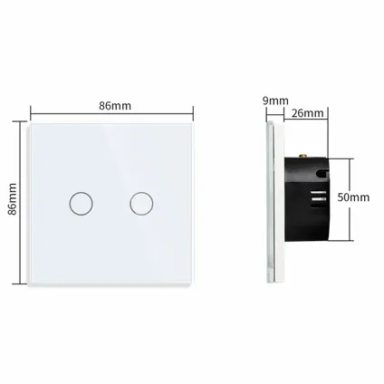 Interrupteur bidirectionnel - Blanc - Contrôle 2 lampes - SmartinHuis 5