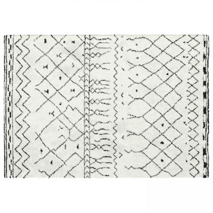 Oviala Witte langharige tapijt van polypropyleen, 200 x 290 cm