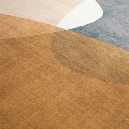 Oviala Rechthoekig plat geweven tapijt met abstracte patronen, 120 x 170 cm 3