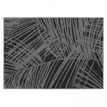 Tapis d'extérieur en polypropylène Oviala Palmio 200 x 290 cm noir 2