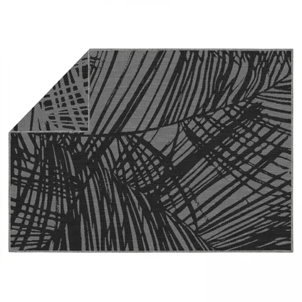 Tapis d'extérieur en polypropylène Oviala Palmio 200 x 290 cm noir 4