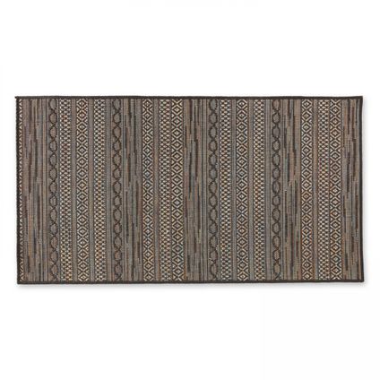 Oviala Rechthoekig tapijt van polypropyleen, 80x150 cm, zwart