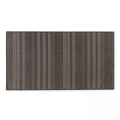 Oviala Urda Rechthoekig tapijt van polypropyleen, 80x150 cm, zwart 2