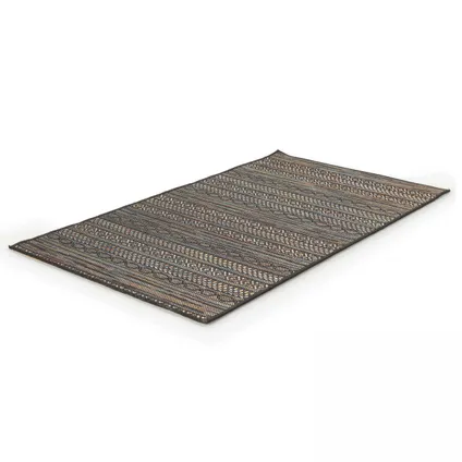 Oviala Rechthoekig tapijt van polypropyleen, 80x150 cm, zwart 3