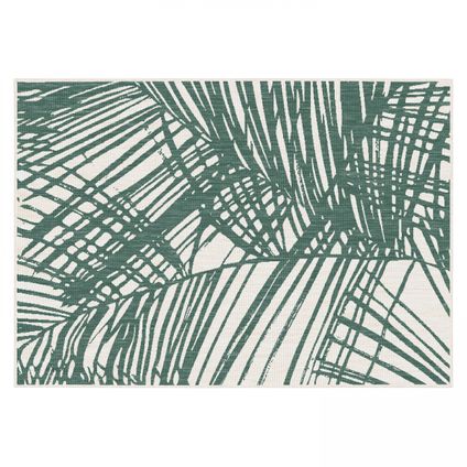 Tapis d'extérieur en polypropylène Oviala Palmio 200 x 290 cm vert