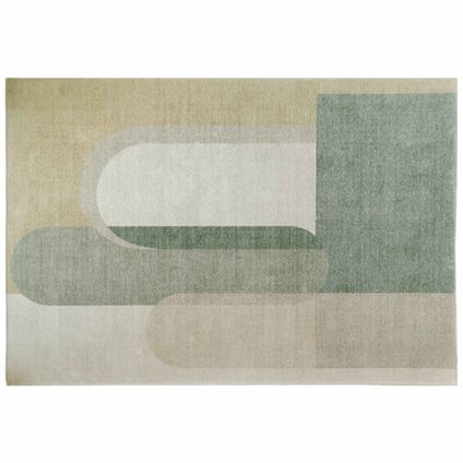 Oviala Envoute Geweven tapijt met abstract design in watergroen, 120 x 170 cm
